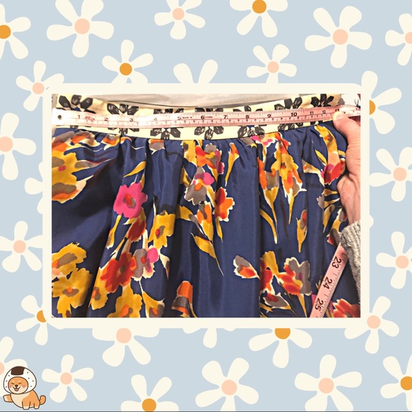 SOLD- Anthropologie Edme and Esyllte Goldfield Floral Silk Skirt - Picture 14 of 15